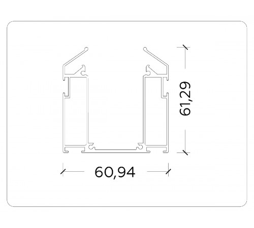 Корпус для накладного шинопровода Ambrella Light Magnetic 220V GL1013 Корпус для накладного шинопровода Ambrella Light Magnetic 220V GL1013