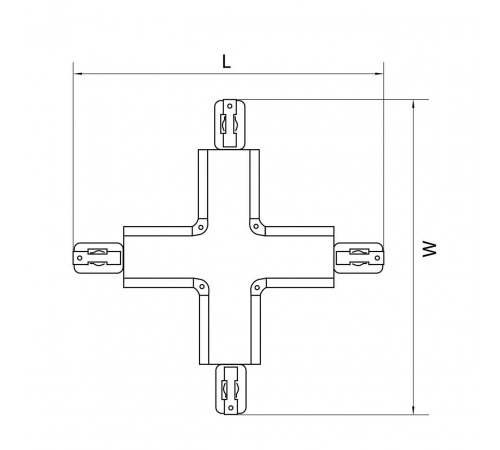 Коннектор X-образный Lightstar Barra 504149 Коннектор X-образный Lightstar Barra 504149