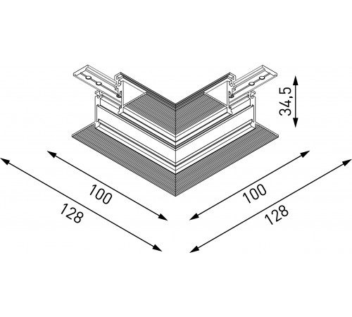 Коннектор угловой внутренний Lumker SY-LINK-CNLV-T2S-WH 013603