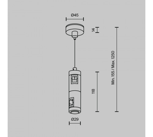 Подвес тросовый двойной Maytoni Flarity TRA157SW-D1-B Подвес тросовый двойной Maytoni Flarity TRA157SW-D1-B