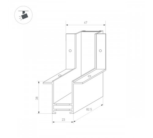 Коннектор угловой внутренний Arlight Mag-Con-2538-F-L90-INT 034230