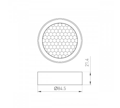 Фильтр сетчатый с посадочным кольцом Arlight LGD-HONEYCOMB-RING-R85 (WH) 046765