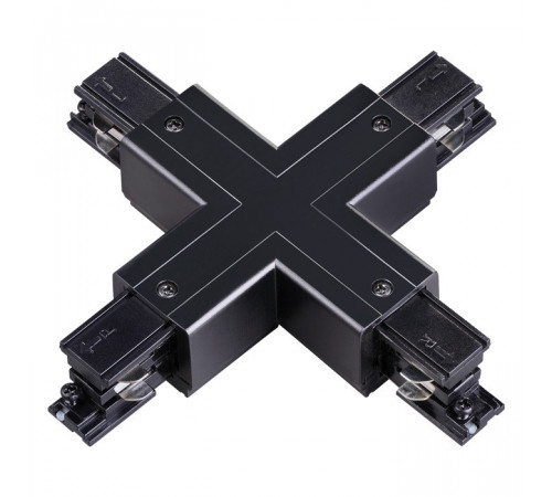 Коннектор X-образный Novotech track black 3phase 135053