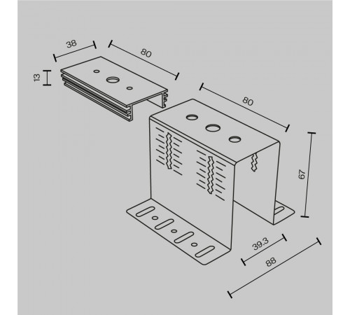 Крепеж для установки шинопровода Maytoni Gravity TRA010HCB