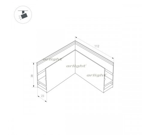 Коннектор L-образный для магнитного шинопровода Arlight Mag-Con-2538-L90 033247 Коннектор L-образный для магнитного шинопровода Arlight Mag-Con-2538-L90 033247