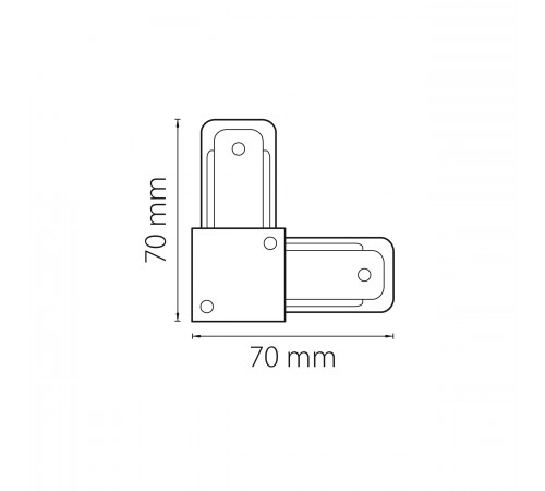 Коннектор L-образный Lightstar Barra 502129 Коннектор L-образный Lightstar Barra 502129