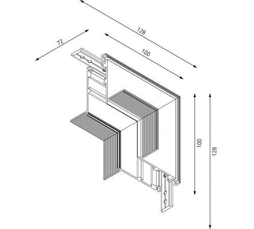 Коннектор угловой внутренний Lumker SY-LINK-INT-T2-WH 013617