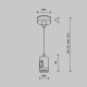 Подвес тросовый одинарный Maytoni Flarity TRA157SW-S1-B