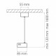 Питание подвесное Lightstar Track 1 white 502196