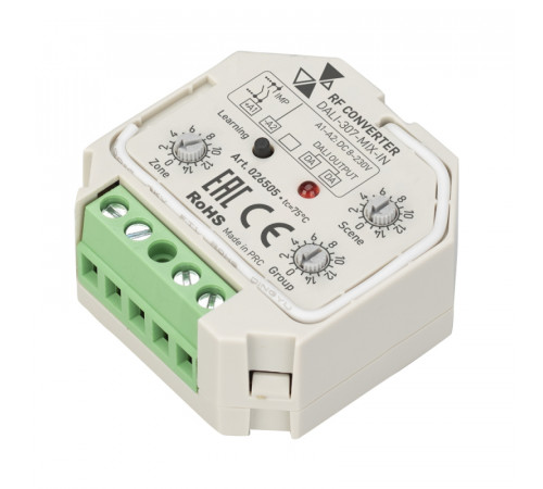 Конвертер RF-сигнала Arlight Dali-307-Mix-IN (Dali-Bus, RF, Push) 026505 Конвертер RF-сигнала Arlight Dali-307-Mix-IN (Dali-Bus, RF, Push) 026505