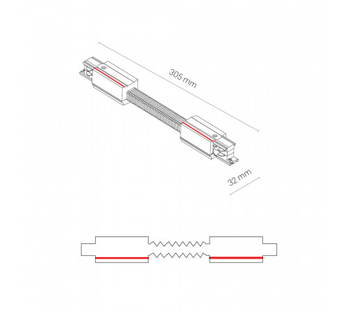 Коннектор прямой гибкий Nowodvorski Ctls Power 8698 Коннектор прямой гибкий Nowodvorski Ctls Power 8698