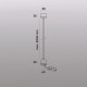 Подвод питания для подвесного монтажа трека Denkirs Smart Base TR2124-WH
