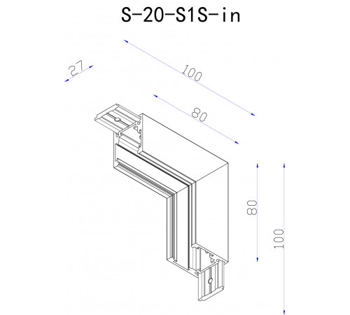 Коннектор угловой внутренний Lumker SY-LINK-INT-S1S-WH 013613 Коннектор угловой внутренний Lumker SY-LINK-INT-S1S-WH 013613