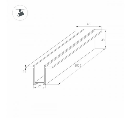 Шинопровод Arlight Mag-2538 033244