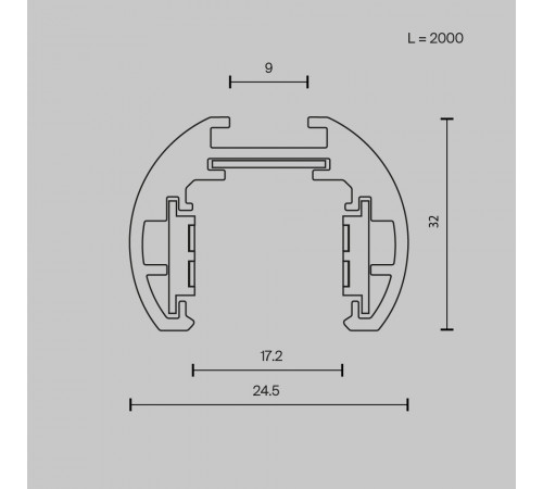 Шинопровод магнитный Maytoni Exility TRXM034-R-412B