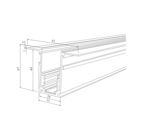 Шинопровод встраиваемый Elektrostandard Slim Magnetic 4690389179075 Шинопровод встраиваемый Elektrostandard Slim Magnetic 4690389179075