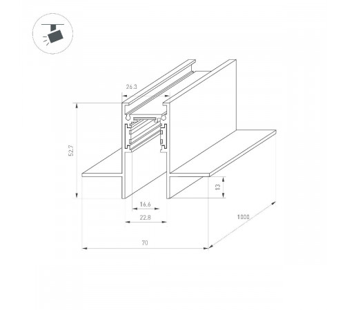 Шинопровод встраиваемый магнитный Arlight MAG-ORIENT-TRACK-2653-FDW-3000 (BK, FLAT) 041440 Шинопровод встраиваемый магнитный Arlight MAG-ORIENT-TRACK-2653-FDW-3000 (BK, FLAT) 041440