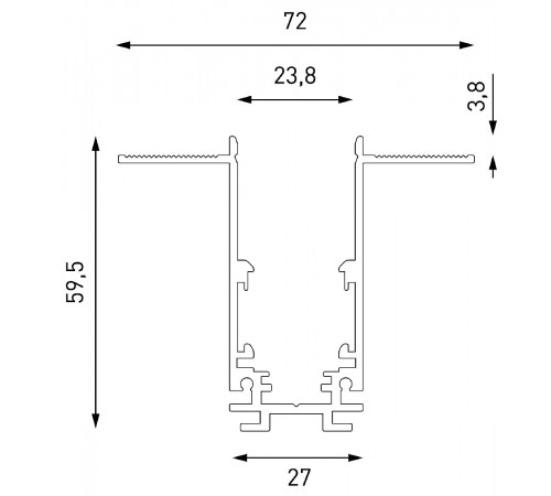 Шинопровод встраиваемый Lumker SY-LINK-20T2-2.5-WH 019268
