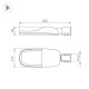 Уличный консольный светильник Arlight OXOR-TURI-494х177-40W Warm3000 (GR, 144x75 deg, 230V) 053600