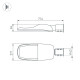 Уличный консольный светильник Arlight OXOR-TURI-714х271-150W Warm3000 (GR, 144x75 deg, 230V) 053867