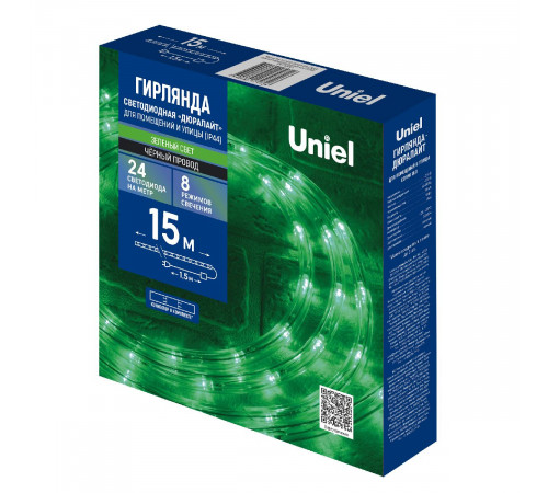 Уличная гирлянда Uniel ULD-D50 15M/С08 IP44 GREEN UL-00010909 Уличная гирлянда Uniel ULD-D50 15M/С08 IP44 GREEN UL-00010909