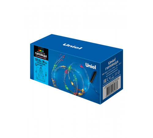 Уличная светодиодная гирлянда (UL-00007283) Uniel Лучи росы 220V разноцветный ULD-E0120-120/STA Multi IP44 Уличная светодиодная гирлянда (UL-00007283) Uniel Лучи росы 220V разноцветный ULD-E0120-120/STA Multi IP44