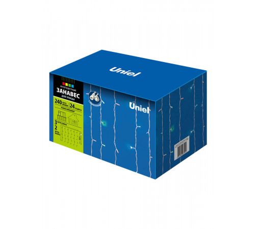 Уличная светодиодная гирлянда Uniel занавес 220V разноцветный ULD-C2030-240/TWK MULTI IP67 Уличная светодиодная гирлянда Uniel занавес 220V разноцветный ULD-C2030-240/TWK MULTI IP67