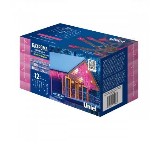 Уличная гирлянда Uniel ULD-B12006-195/TTK PINK IP44 UL-00010881 Уличная гирлянда Uniel ULD-B12006-195/TTK PINK IP44 UL-00010881