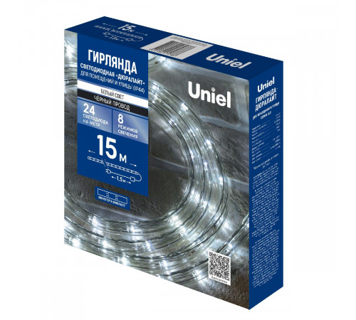 Уличная гирлянда Uniel ULD-D50 15M/С08 IP44 WHITE UL-00010907 Уличная гирлянда Uniel ULD-D50 15M/С08 IP44 WHITE UL-00010907