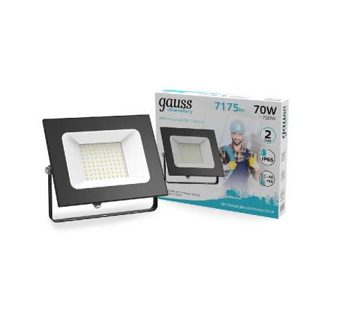 Прожектор светодиодный Gauss Elementary 70W 4000К 613100270 Прожектор светодиодный Gauss Elementary 70W 4000К 613100270