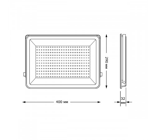 Прожектор светодиодный Gauss Qplus 200W 6500К 613100200 Прожектор светодиодный Gauss Qplus 200W 6500К 613100200
