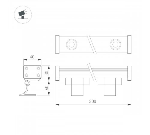 Линейный прожектор Arlight AR-LINE-300-6W Warm2700 051766 Линейный прожектор Arlight AR-LINE-300-6W Warm2700 051766