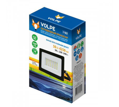 Прожектор Volpe ULF-Q517 50W/3000K IP65 220-240V BLACK UL-00011634 Прожектор Volpe ULF-Q517 50W/3000K IP65 220-240V BLACK UL-00011634