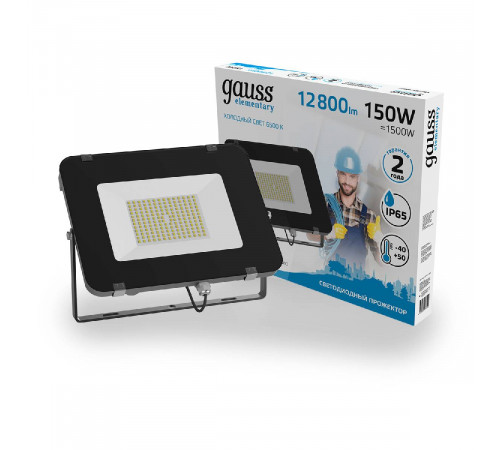Прожектор светодиодный Gauss Elementary 150W 6500К 691511150 Прожектор светодиодный Gauss Elementary 150W 6500К 691511150