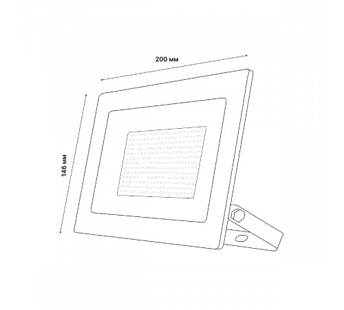 Прожектор Uniel ULF-F60-50W/RGB IP65 200-240В BLACK N1 UL-00011855