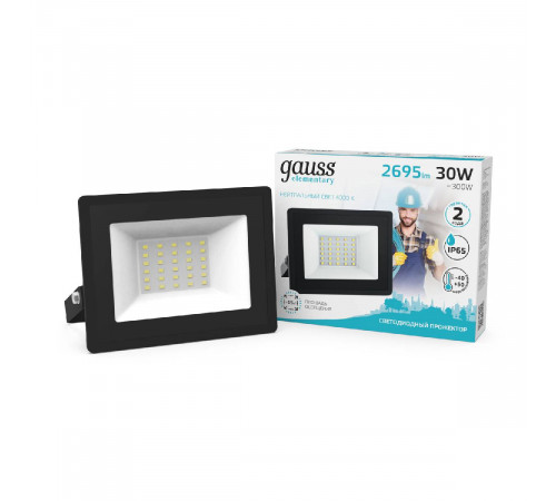 Прожектор светодиодный Gauss Elementary 30W 4000К 613100230 Прожектор светодиодный Gauss Elementary 30W 4000К 613100230