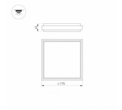 Уличный светодиодный светильник Arlight LGD-Area-S175x175-10W Warm3000 029951 Уличный светодиодный светильник Arlight LGD-Area-S175x175-10W Warm3000 029951
