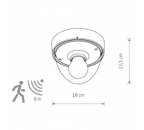 Уличный потолочный светильник Nowodvorski Nook Sensor 7975