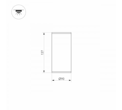 Уличный потолочный светильник Arlight LGD-Forma-Surface-R90-12W Day4000 037260 Уличный потолочный светильник Arlight LGD-Forma-Surface-R90-12W Day4000 037260