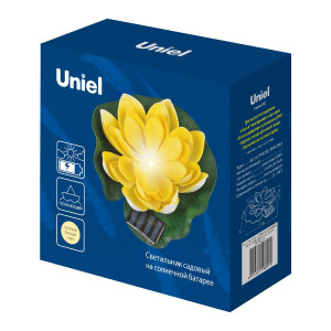 Светильник на солнечной батарее Uniel USL-S-827/PT060 YELLOW WATERLILY UL-00011600