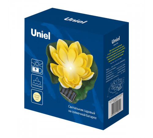 Светильник на солнечной батарее Uniel USL-S-827/PT060 YELLOW WATERLILY UL-00011600 Светильник на солнечной батарее Uniel USL-S-827/PT060 YELLOW WATERLILY UL-00011600