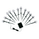 Садовый светильник на солнечной батарее Uniel USL-S-830/PM020 MULTICOLOR MUSHROOMS SET12 UL-00011676