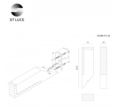 Уличный настенный светодиодный светильник ST Luce Posto SL096.411.02 Уличный настенный светодиодный светильник ST Luce Posto SL096.411.02
