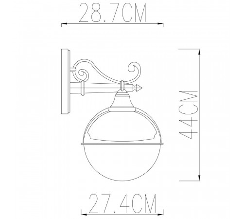 Уличный настенный светильник Arte Lamp Monaco A1492AL-1BK Уличный настенный светильник Arte Lamp Monaco A1492AL-1BK