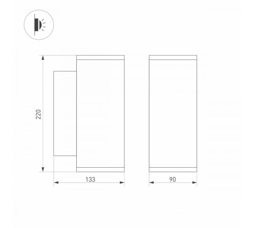 Уличный настенный светильник Arlight LGD-Forma-Wall-Twin-R90-2x12W Day4000 037251 Уличный настенный светильник Arlight LGD-Forma-Wall-Twin-R90-2x12W Day4000 037251