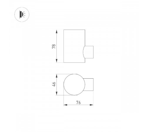 Уличный настенный светильник Arlight KT-RAY-WALL-R46-3W Warm3000 (GR, 24 deg, 24V) 034116(1) Уличный настенный светильник Arlight KT-RAY-WALL-R46-3W Warm3000 (GR, 24 deg, 24V) 034116(1)