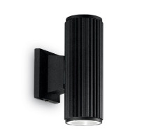 Уличный настенный светильник Ideal Lux Base AP2 Nero 129433
