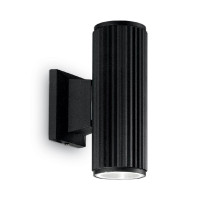Уличный настенный светильник Ideal Lux Base AP2 Nero 129433