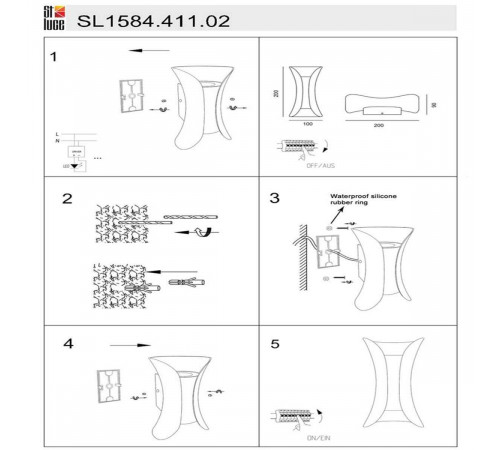 Уличный настенный светодиодный светильник ST Luce Cosetto SL1584.411.02