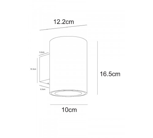 Уличный настенный светильник Arte Lamp Torcular A1813AL-2BK